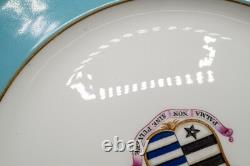 Reverend Charles Doughty Theberton Hall Armorial Dinner Plates Set of 7 Antique