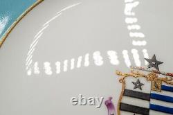 Reverend Charles Doughty Theberton Hall Armorial Dinner Plates Set of 7 Antique