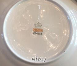 Richard Ginori Contessa Indaco Aqua (4)and Brown(4) Dinner Plates 10 3/8