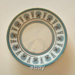 Richard Ginori Ercolano Blue Porcelain Plates 11.25 & 6 Italy Gold Trim Set