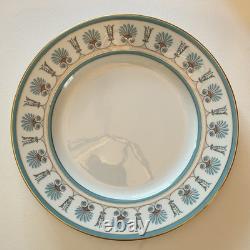 Richard Ginori Ercolano Blue Porcelain Plates 11.25 & 6 Italy Gold Trim Set