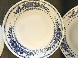 Richard Ginori Italy 10 Savona Blue White Dinner Plates Set 10 RARE CLEAN WOW