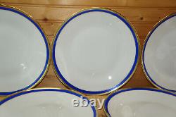 Richard Ginori Italy Palermo Blue (6) Dinner Plates, 10 3/8