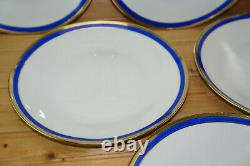Richard Ginori Italy Palermo Blue (6) Dinner Plates, 10 3/8
