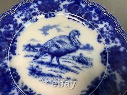 Ridgways Flow Blue Turkey Dinner Plate (Mint) NICE! Original