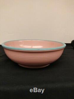 Rio Stoneware Dinner & Salad Plates & Bowls 12pcs Pink & Turquoise Servs 4 MCM