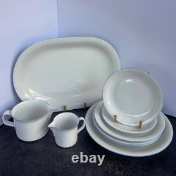 Rorstrand A La Carte Sweden 9 Pc Porcelain Set VDN P555 Blue Rim