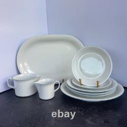 Rorstrand A La Carte Sweden 9 Pc Porcelain Set VDN P555 Blue Rim