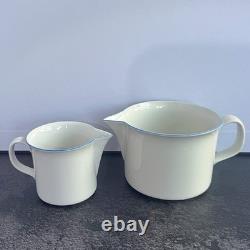 Rorstrand A La Carte Sweden 9 Pc Porcelain Set VDN P555 Blue Rim