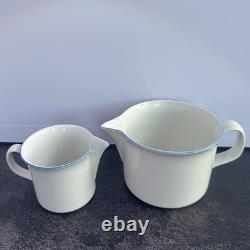 Rorstrand A La Carte Sweden 9 Pc Porcelain Set VDN P555 Blue Rim