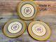 Rosedale 10.5Dinner Plate Gold Encrusted Border Floral Center Blue Bands 3 Pc