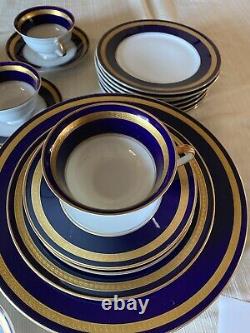 Rosenthal Eminence Cobalt / Blue Gold Five Pc Place Setting For Ten/50pcs