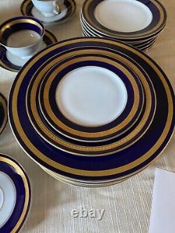 Rosenthal Eminence Cobalt / Blue Gold Five Pc Place Setting For Ten/50pcs