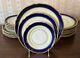 Rosenthal Regent Navy Blue Gold Gilt China Dinner Salad Bread Plates Set Of 23