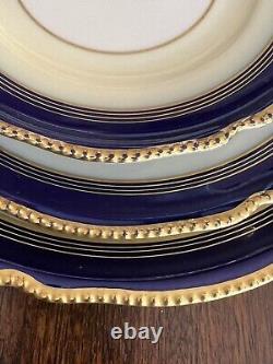Rosenthal Regent Navy Blue Gold Gilt China Dinner Salad Bread Plates Set Of 23
