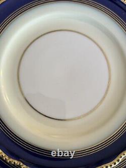 Rosenthal Regent Navy Blue Gold Gilt China Dinner Salad Bread Plates Set Of 23