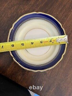Rosenthal Regent Navy Blue Gold Gilt China Dinner Salad Bread Plates Set Of 23