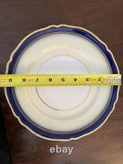 Rosenthal Regent Navy Blue Gold Gilt China Dinner Salad Bread Plates Set Of 23