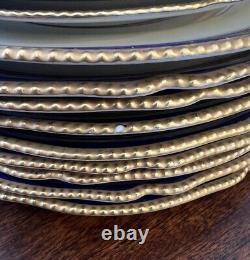 Rosenthal Regent Navy Blue Gold Gilt China Dinner Salad Bread Plates Set Of 23