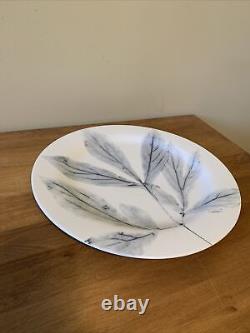 Rosenthal Studio Line White with a Large Blue Leaf 12 Serving Plate Germany