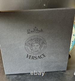Rosenthal Versace 11 1/4 Dinner Plate Medusa Ikarus Arabesque Blue With Box KC