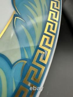 Rosenthal Versace 11 1/4 Dinner Plate Medusa Ikarus Arabesque Blue With Box KC