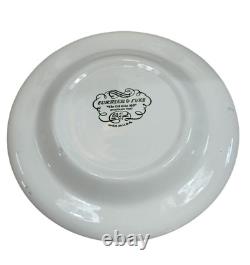 Royal China Currier & Ives Blue Old Grist MILL In Winter Dinner Plates Set Of 12