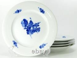 Royal Copenhagen #1 Plate Blue Flower Plain Dinner Plate Set of 5 Grade