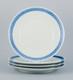 Royal Copenhagen Blue Fan, four dinner plates. 1969-74