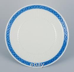 Royal Copenhagen Blue Fan, four dinner plates. 1969-74