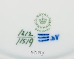 Royal Copenhagen Blue Fan, four dinner plates. 1969-74