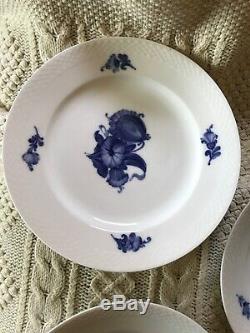 Royal Copenhagen Blue Flower Dinner Plates 8097 6 Six Pieces