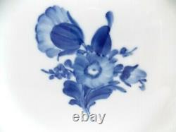 Royal Copenhagen Blue Flowers Ribbed Dinner Plate 10 1/8 Blue Flowers White