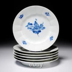 Royal Copenhagen Blue Flowers Ribbed Dinner Plates 8549/624 10.25 6 PC Set C