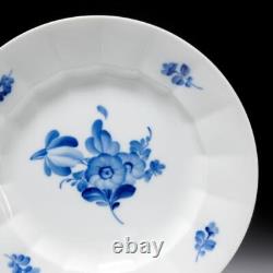 Royal Copenhagen Blue Flowers Ribbed Dinner Plates 8549/624 10.25 6 PC Set C