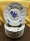 Royal Copenhagen Blue Flowers Ribbed Plates 10/8550 9 in Set Of 10 VGC