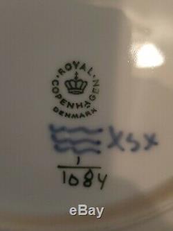 Royal Copenhagen Blue Fluted Full Lace 1084 Dinner Plates Set Of 3 Denmark 9-7/8