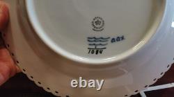 Royal Copenhagen Blue Fluted Full Lace Pair of 9 7/8 Dinner Plates 1084