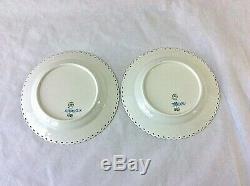 Royal Copenhagen Blue Fluted Full Lace Set 2 Dinner Plates 1/1084 1st Q 9 7/8d