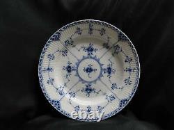 Royal Copenhagen Blue Fluted Half Lace Dinner Plate / Soup Bowl, 10 1/8, #571