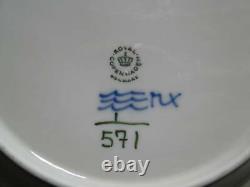 Royal Copenhagen Blue Fluted Half Lace Dinner Plate / Soup Bowl, 10 1/8, #571