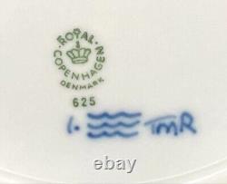 Royal Copenhagen Blue Fluted Half Lace Plain Plate 25cm Set of 2 Made in Denmark