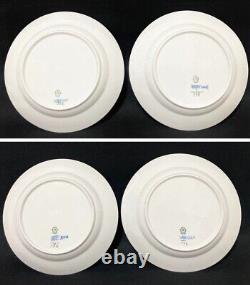 Royal Copenhagen Blue Fluted Half Lace Plain Plate 25cm Set of 4 Made in Denmark