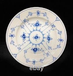 Royal Copenhagen Blue Fluted Half Lace Plain Plate 25cm Set of 4 Made in Denmark