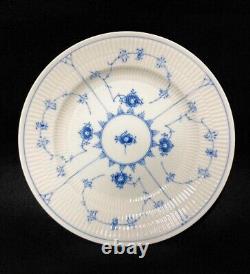 Royal Copenhagen Blue Fluted Half Lace Plain Plate 25cm Set of 4 Made in Denmark