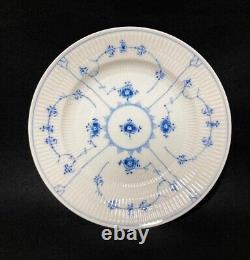 Royal Copenhagen Blue Fluted Half Lace Plain Plate 25cm Set of 4 Made in Denmark