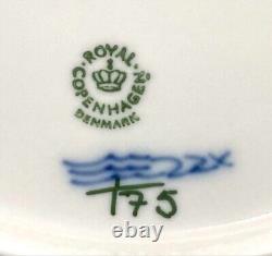 Royal Copenhagen Blue Fluted Half Lace Plain Plate 25cm Set of 4 Made in Denmark