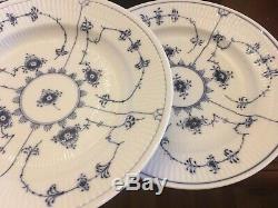 Royal Copenhagen Blue Fluted Plain Dinner Plate Set Of 8