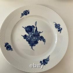 Royal Copenhagen Blue flowers set of 4- 8097 dinner plates basket weave 10