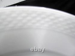 Royal Copenhagen Blue flowers set of 8 dinner plates with basket weave pattern